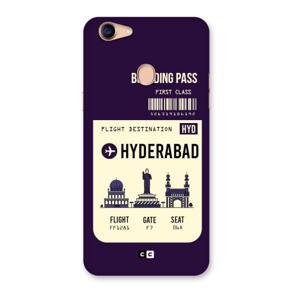 Hyderabad Boarding Pass Back Case for Oppo F5 Youth